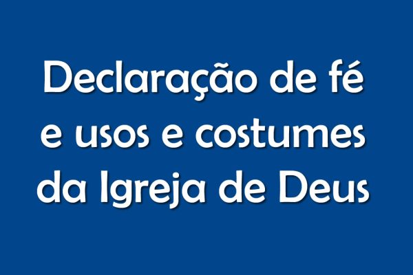 Declaração de fé da IDB